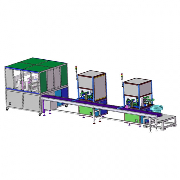 Automatic assembly line of puncture apparatus and welding